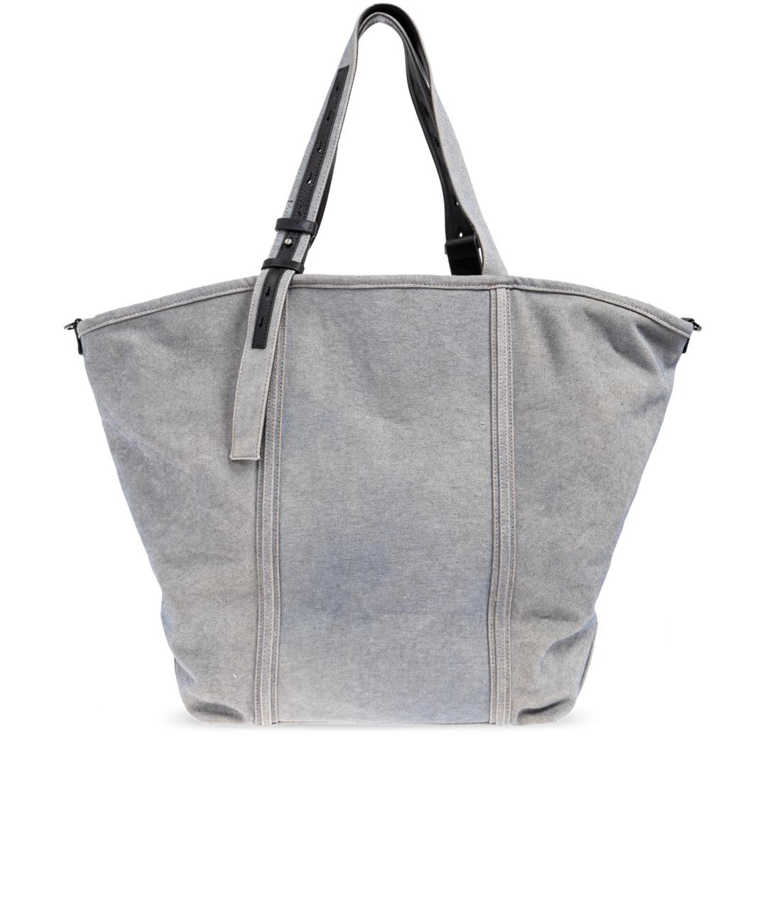 GOLDEN GOOSE DELUXE BRAND Серая тканевая сумка тоут, фото 2