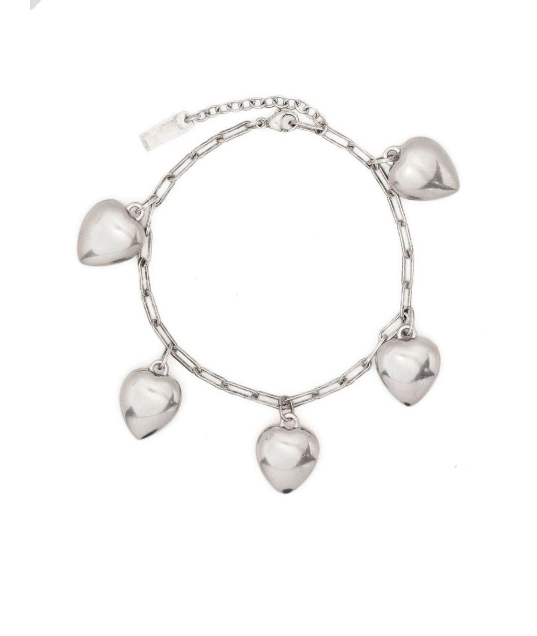 SAINT LAURENT Серый латунный браслет, фото 1