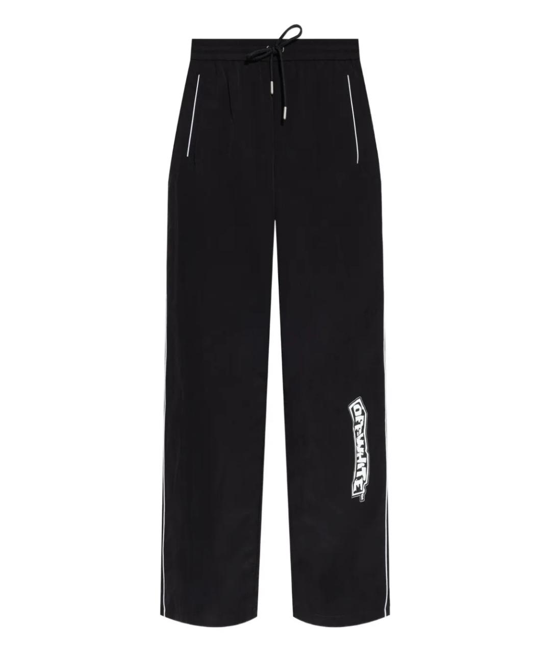 OFF-WHITE Черные полиамидовые повседневные брюки, фото 1