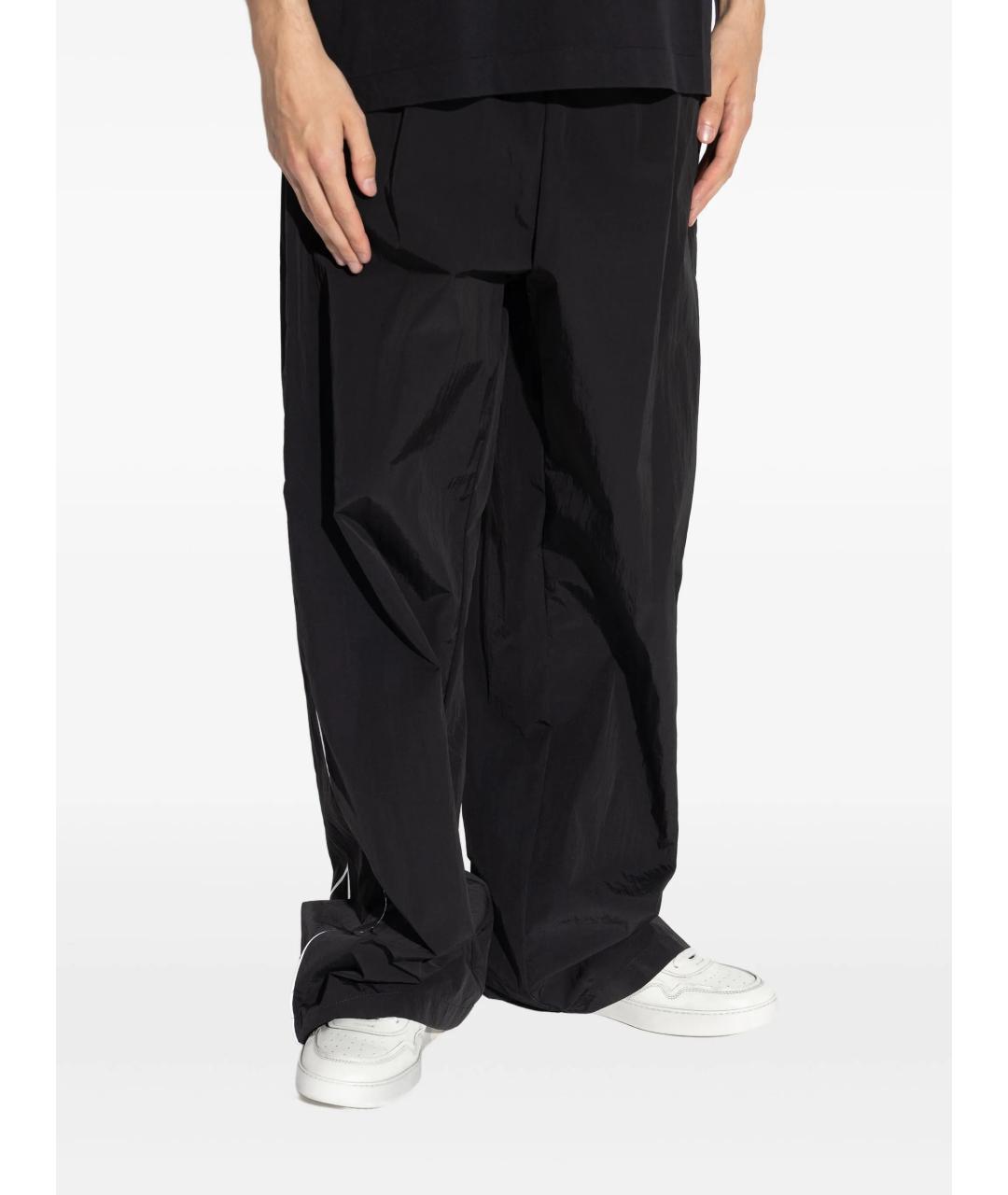 OFF-WHITE Черные полиамидовые повседневные брюки, фото 3