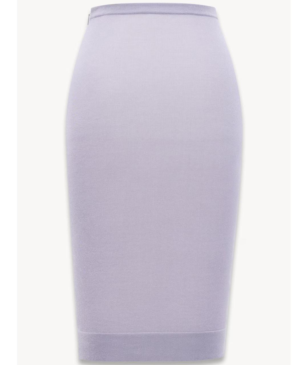 SAINT LAURENT Розовая вискозная юбка миди, фото 2