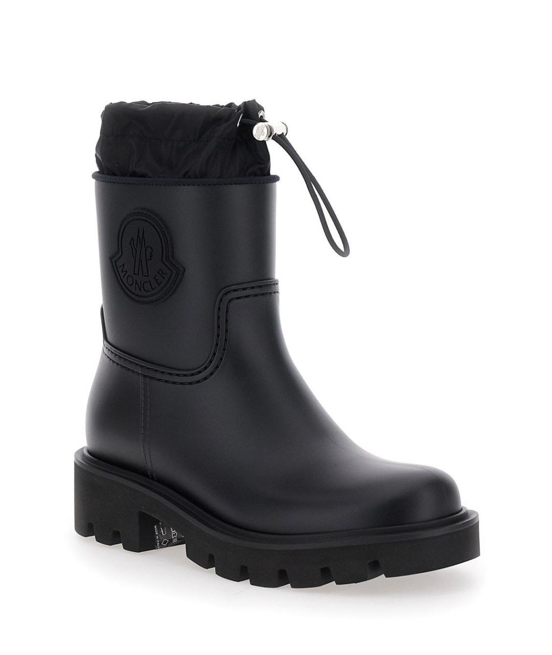 MONCLER Черные резиновые ботинки, фото 2