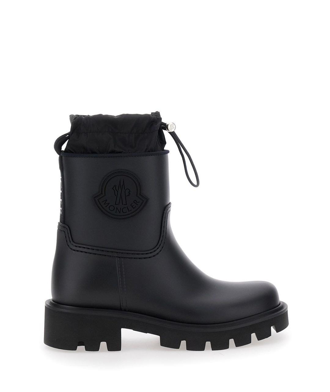 MONCLER Черные резиновые ботинки, фото 1