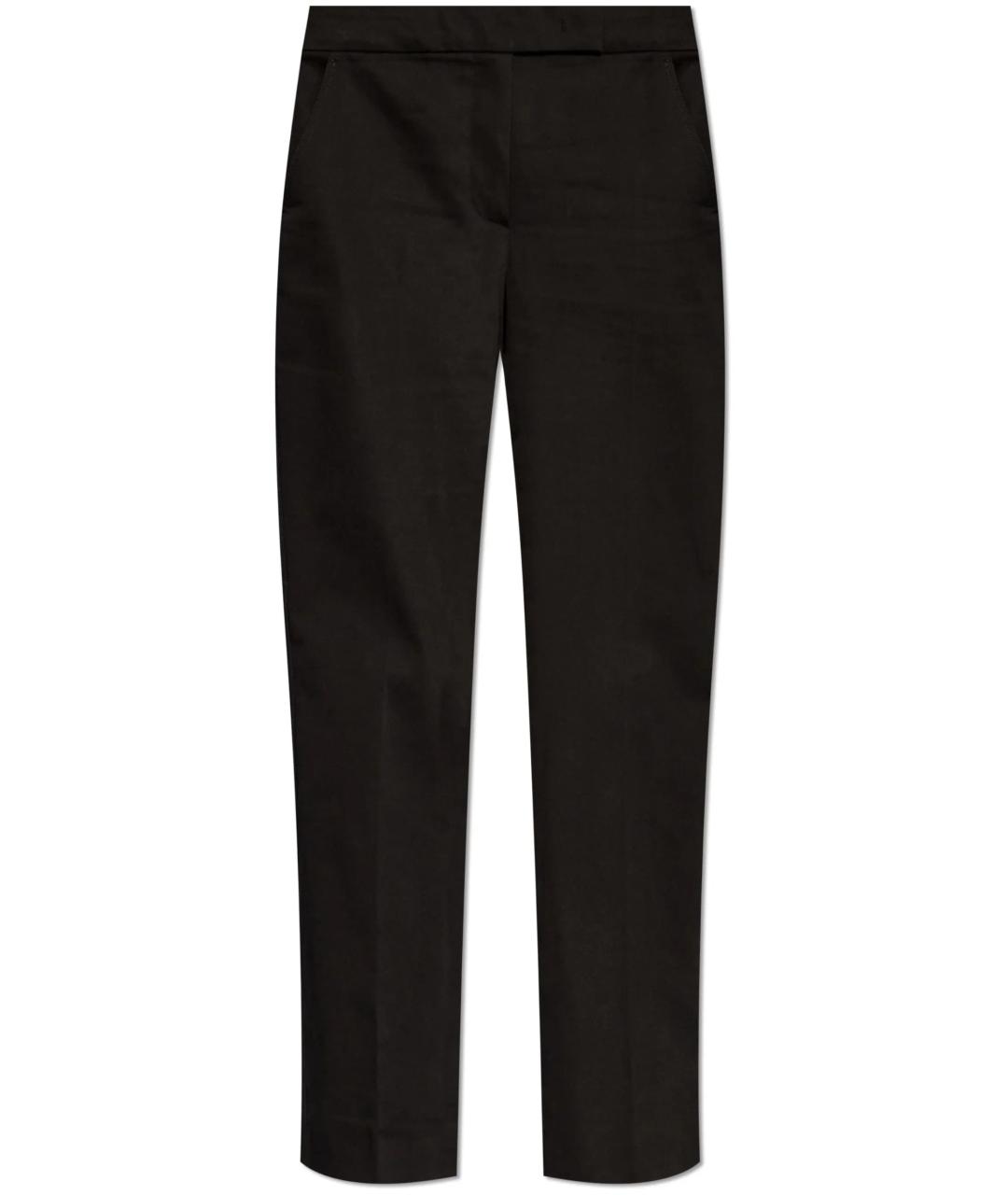 MAX MARA Черные шелковые прямые брюки, фото 1