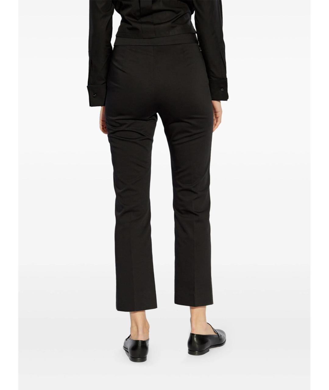 MAX MARA Черные шелковые прямые брюки, фото 4