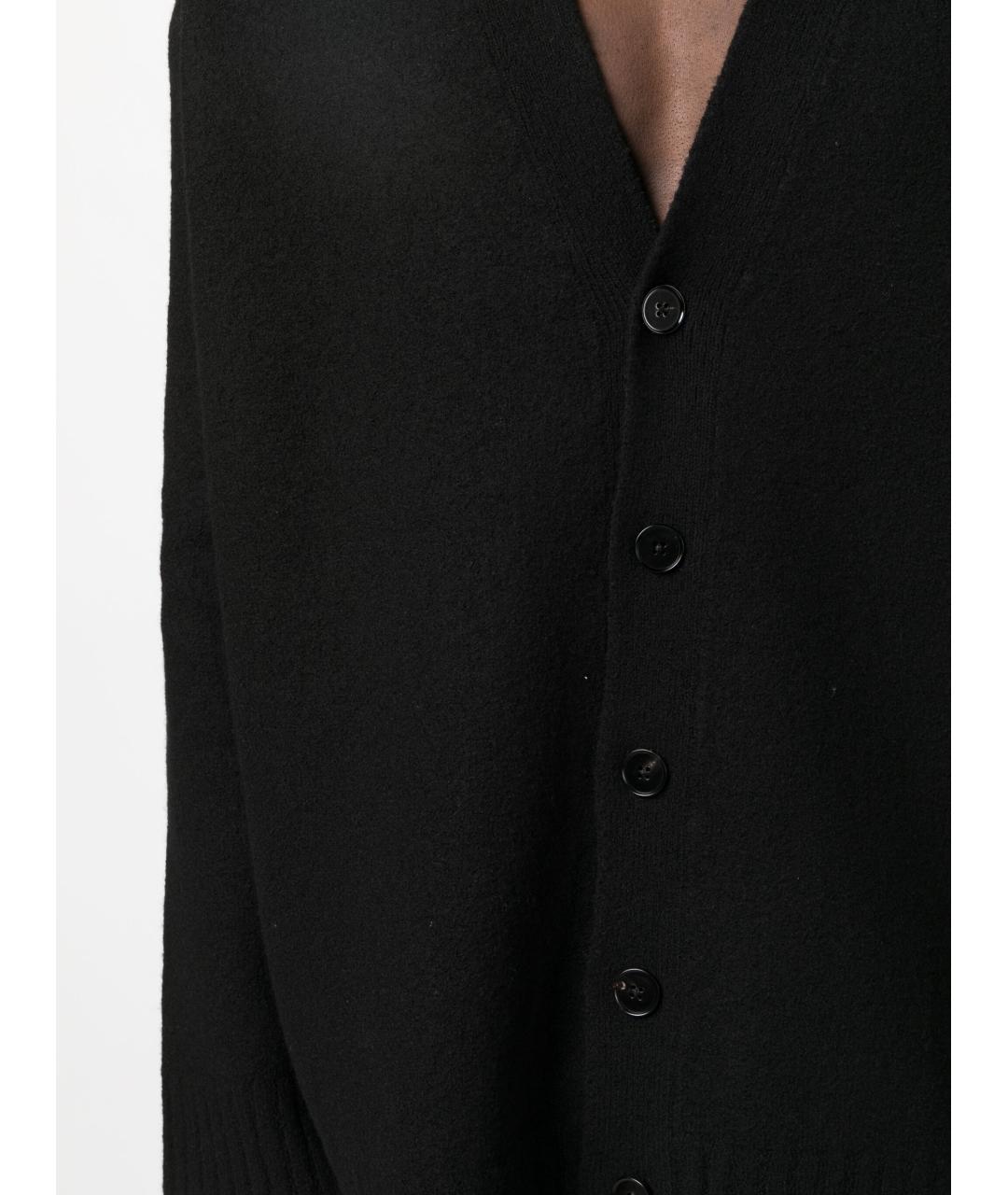 JIL SANDER Черный шерстяной кардиган, фото 5