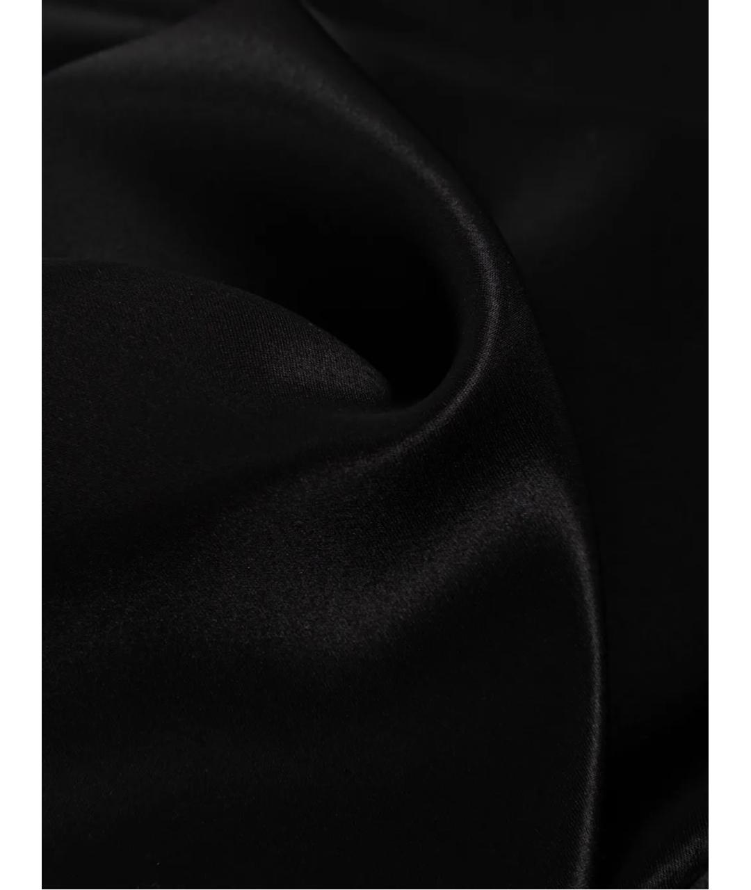 SAINT LAURENT Черный шелковый шарф, фото 3