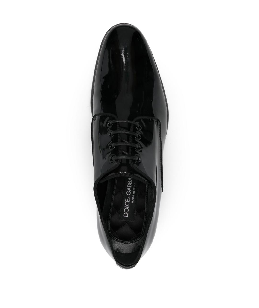 DOLCE&GABBANA Черные кожаные брогги и оксфорды, фото 4