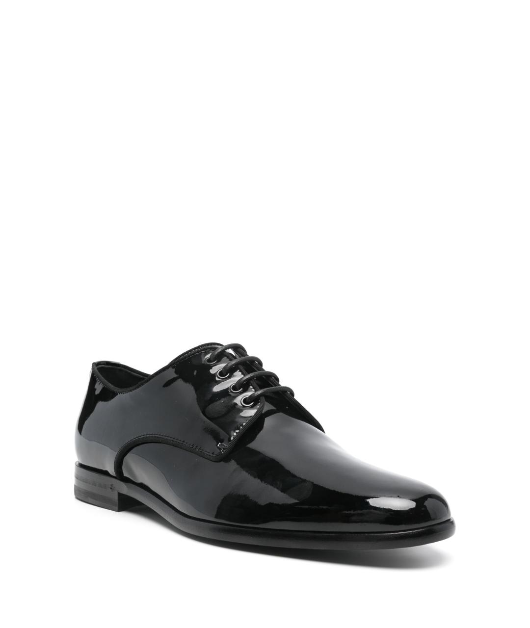 DOLCE&GABBANA Черные кожаные брогги и оксфорды, фото 2