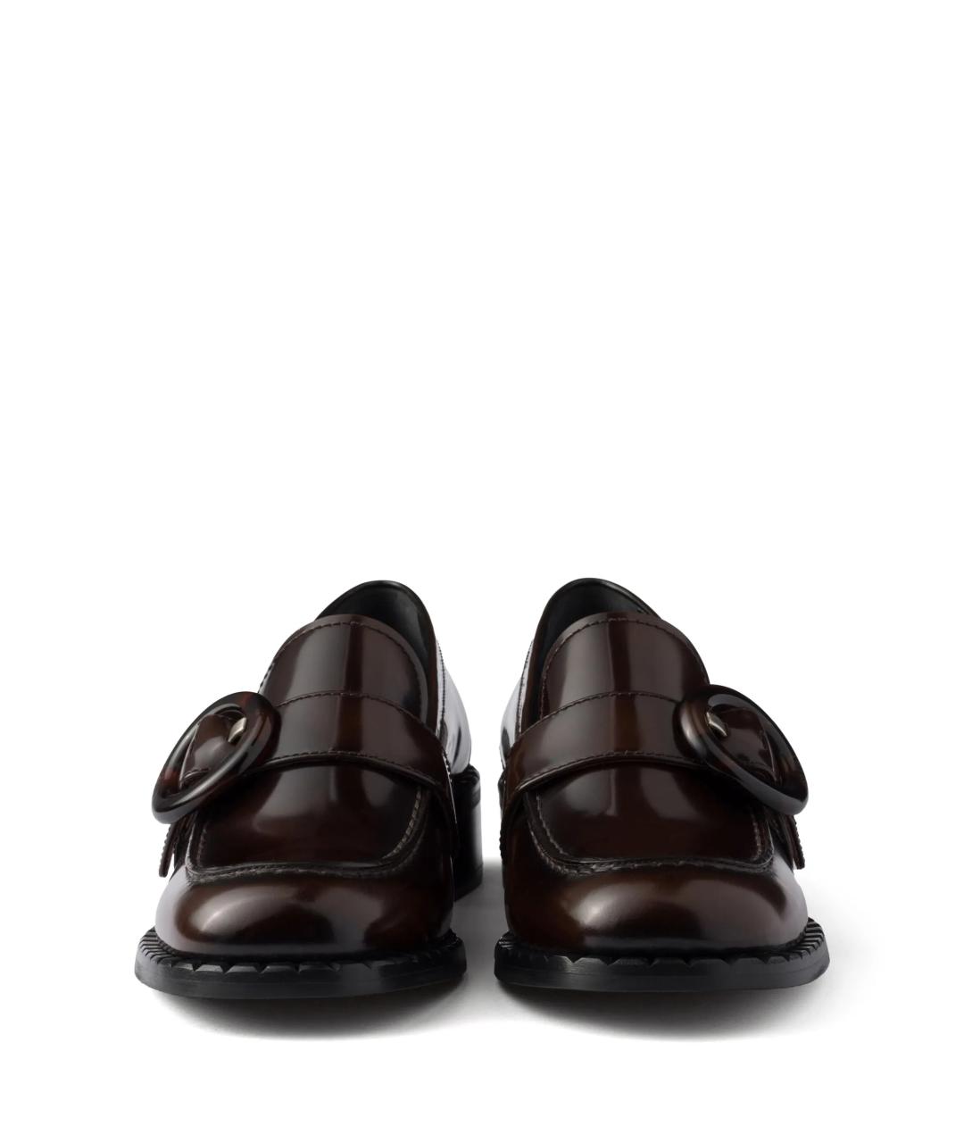 PRADA Коричневые лоферы из лакированной кожи, фото 4