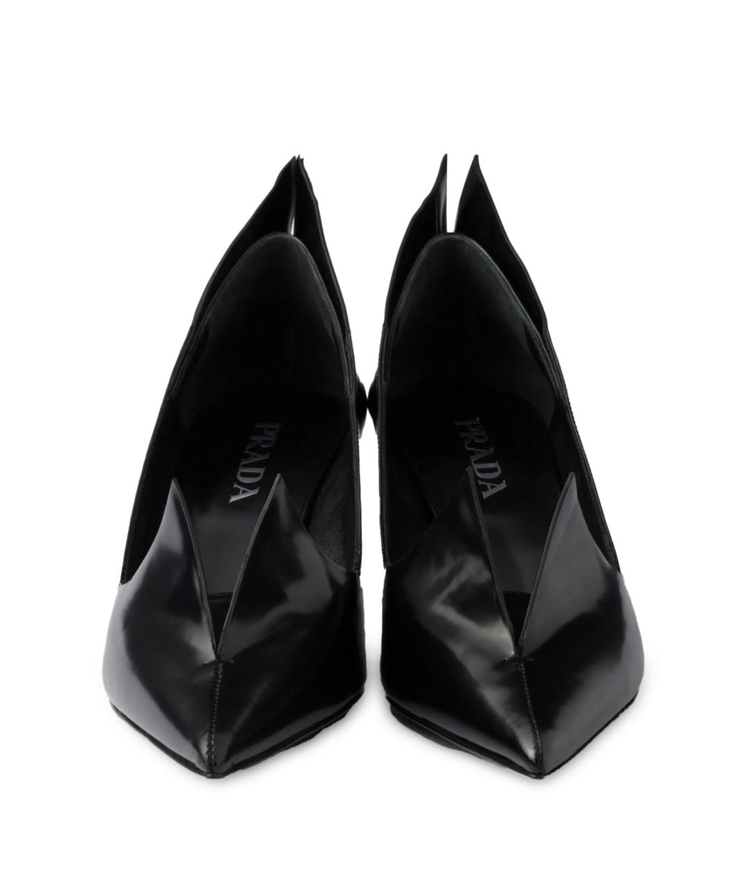 PRADA Черные кожаные туфли, фото 5