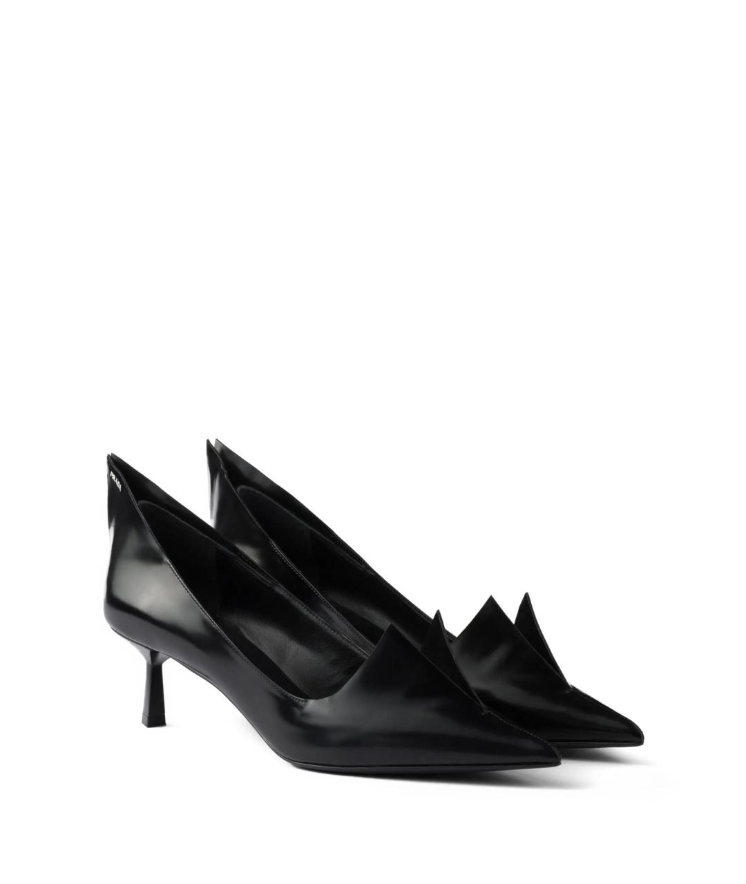 PRADA Черные кожаные туфли, фото 2