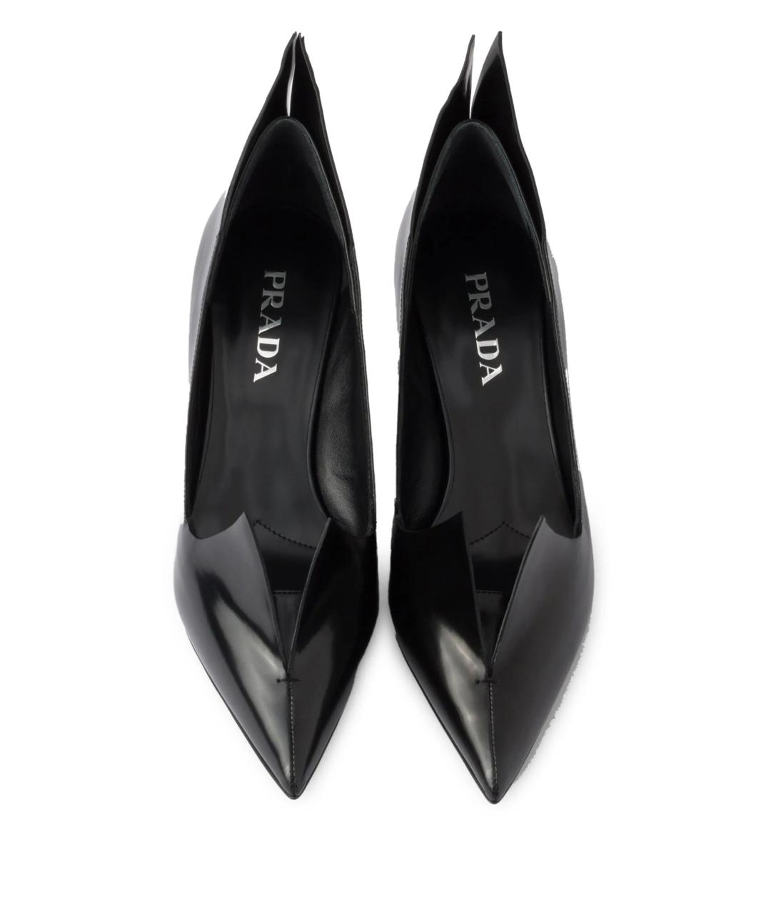 PRADA Черные кожаные туфли, фото 4