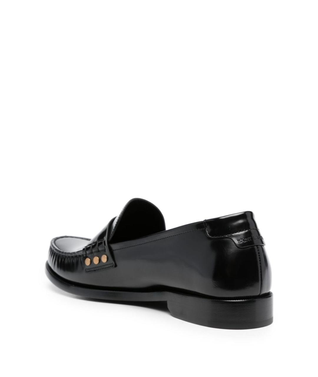 SAINT LAURENT Черные кожаные лоферы, фото 3
