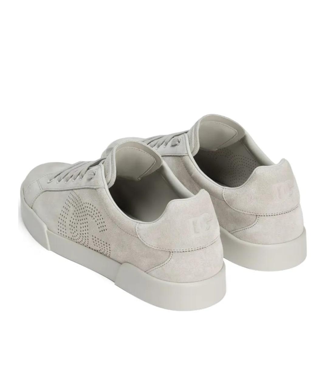 DOLCE&GABBANA Белые кожаные низкие кроссовки / кеды, фото 3