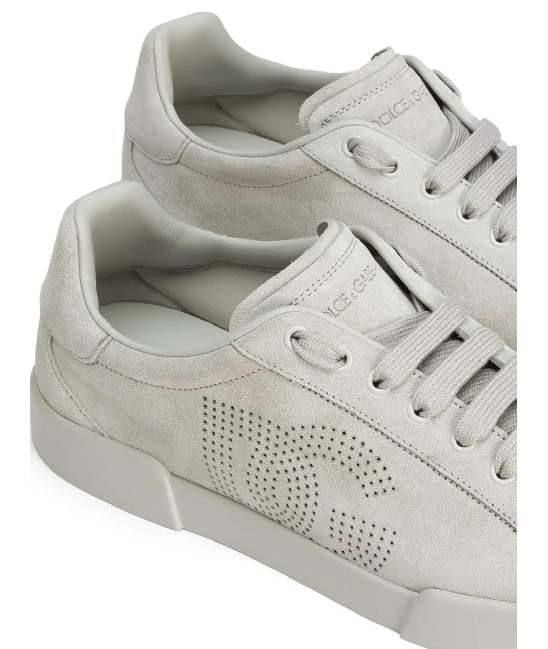 DOLCE&GABBANA Белые кожаные низкие кроссовки / кеды, фото 4