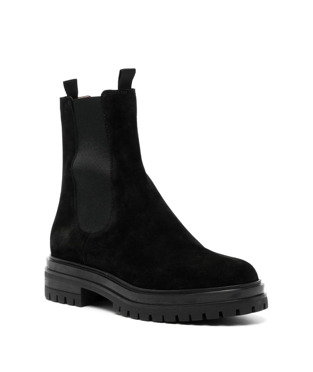 GIANVITO ROSSI Черные замшевые ботинки, фото 2
