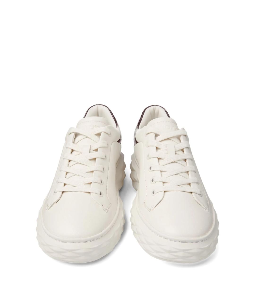 JIMMY CHOO Белые кожаные кроссовки, фото 4