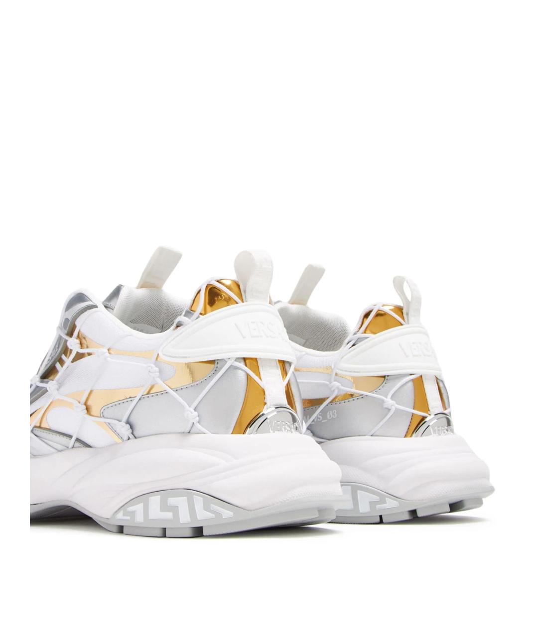 VERSACE Белые текстильные кроссовки, фото 2