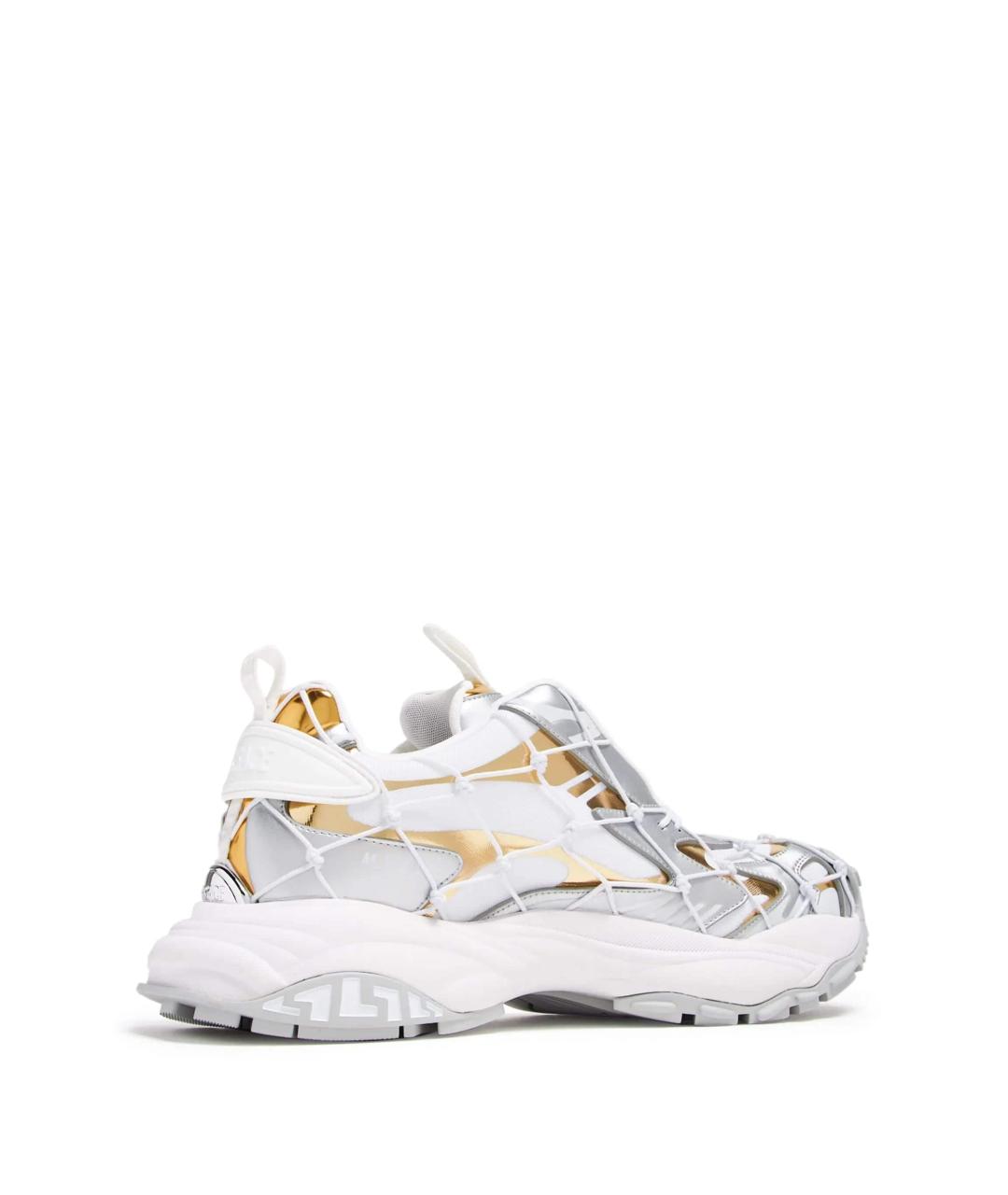 VERSACE Белые текстильные кроссовки, фото 3