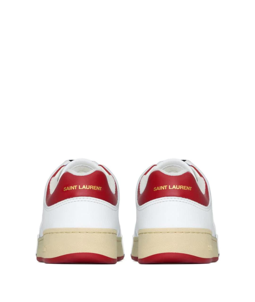 SAINT LAURENT Белые кожаные кеды, фото 3