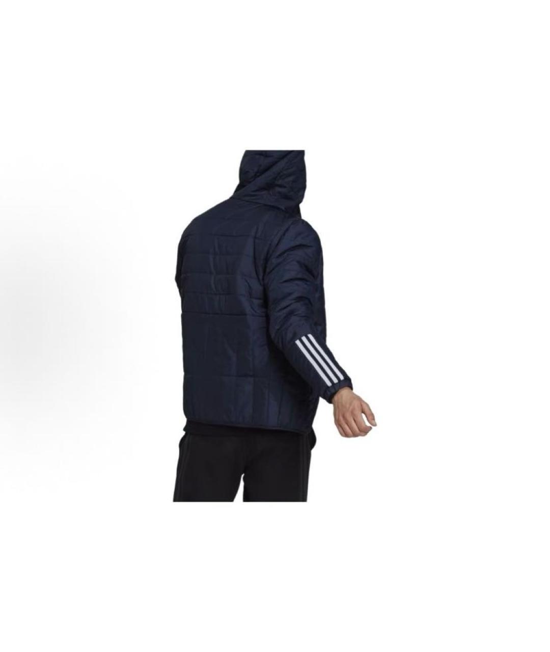 ADIDAS Темно-синяя полиэстеровая куртка, фото 2