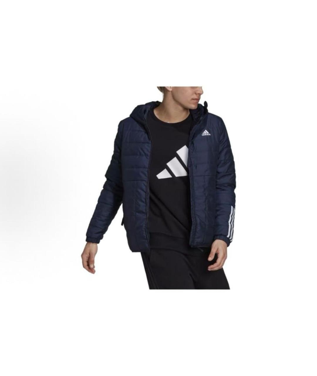 ADIDAS Темно-синяя полиэстеровая куртка, фото 5