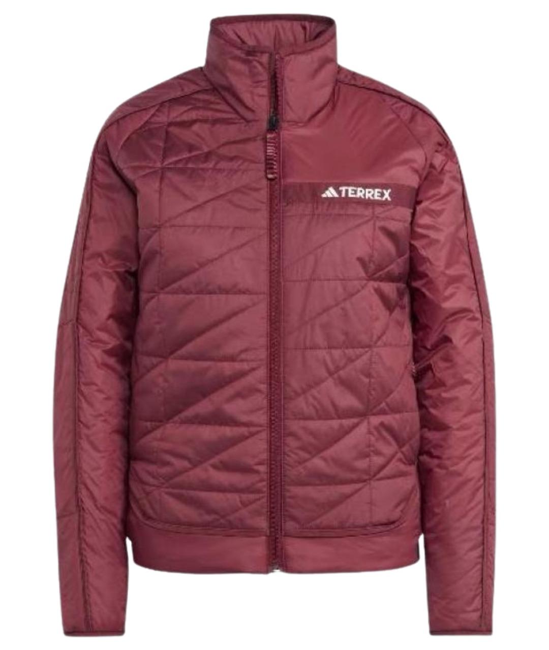 ADIDAS Бордовая полиэстеровая куртка, фото 1