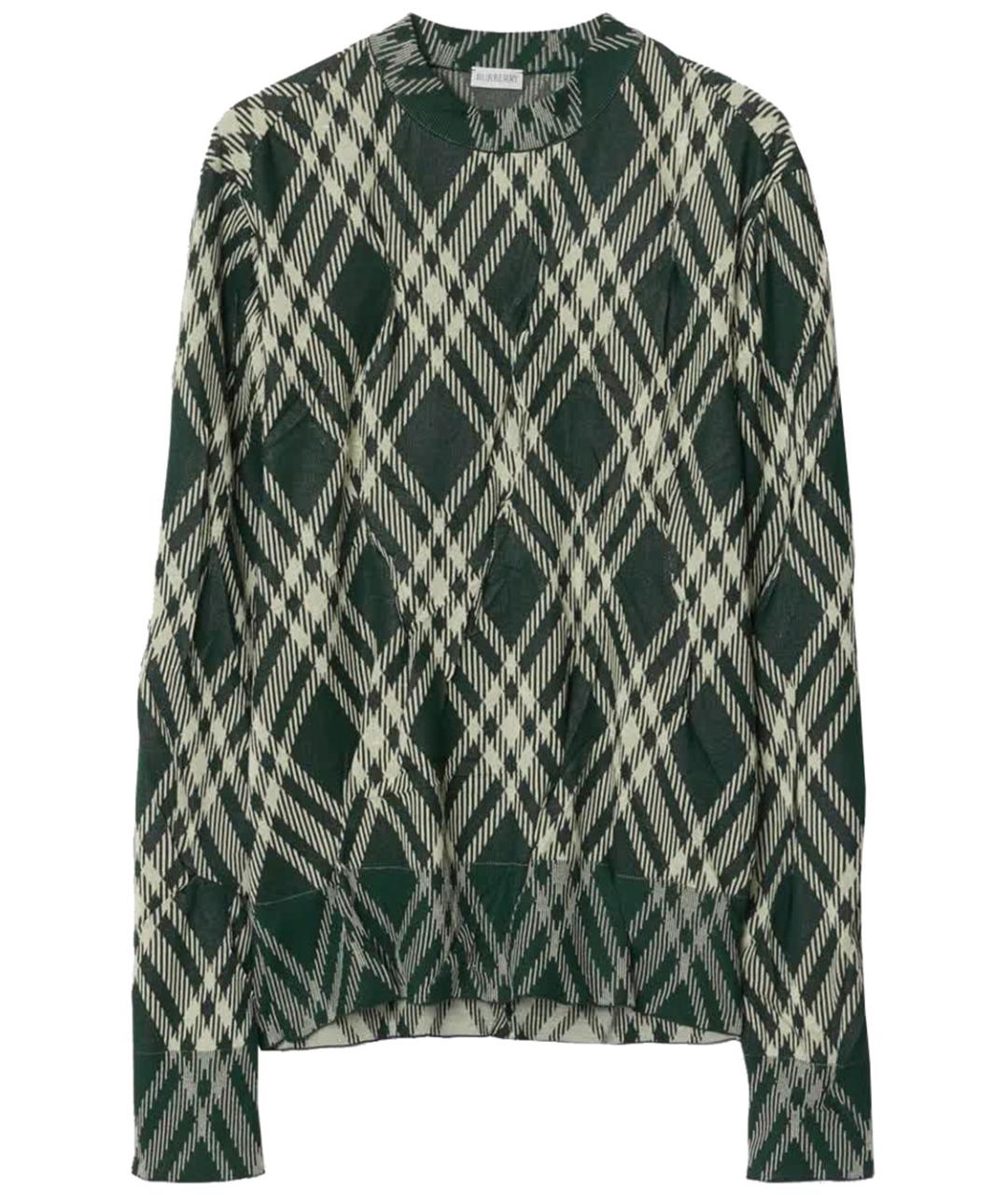 BURBERRY Зеленый кашемировый джемпер / свитер, фото 1