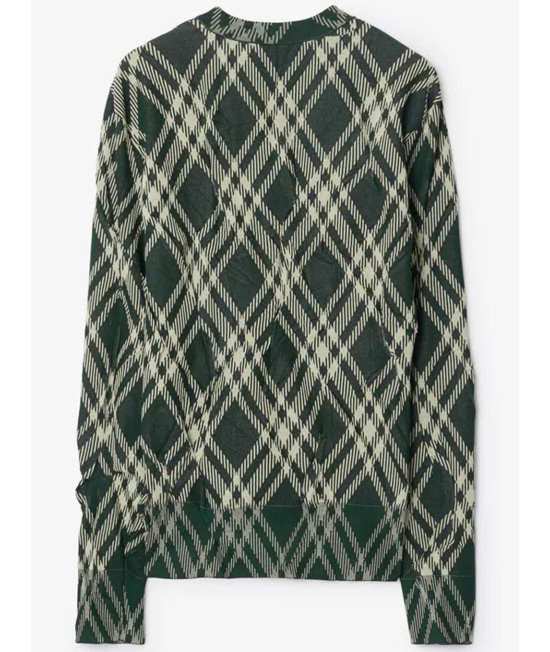 BURBERRY Зеленый кашемировый джемпер / свитер, фото 2