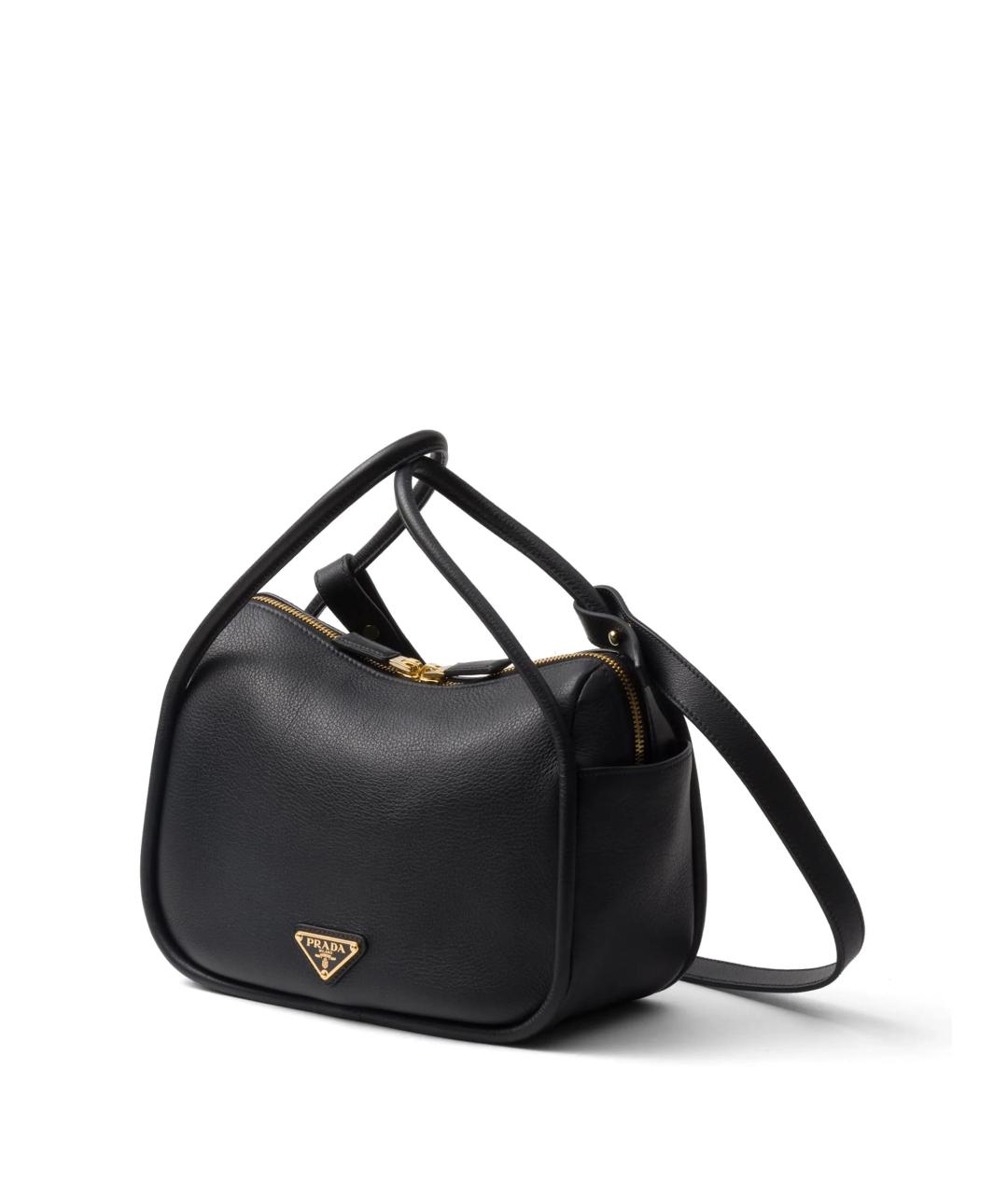 PRADA Черная кожаная сумка тоут, фото 3