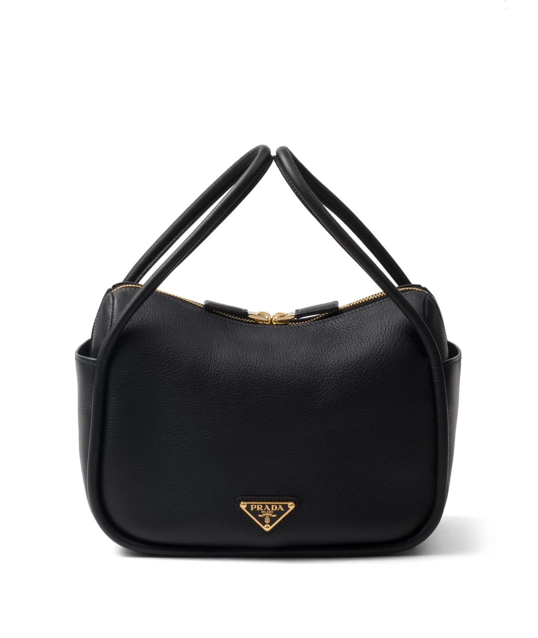 PRADA Черная кожаная сумка тоут, фото 1