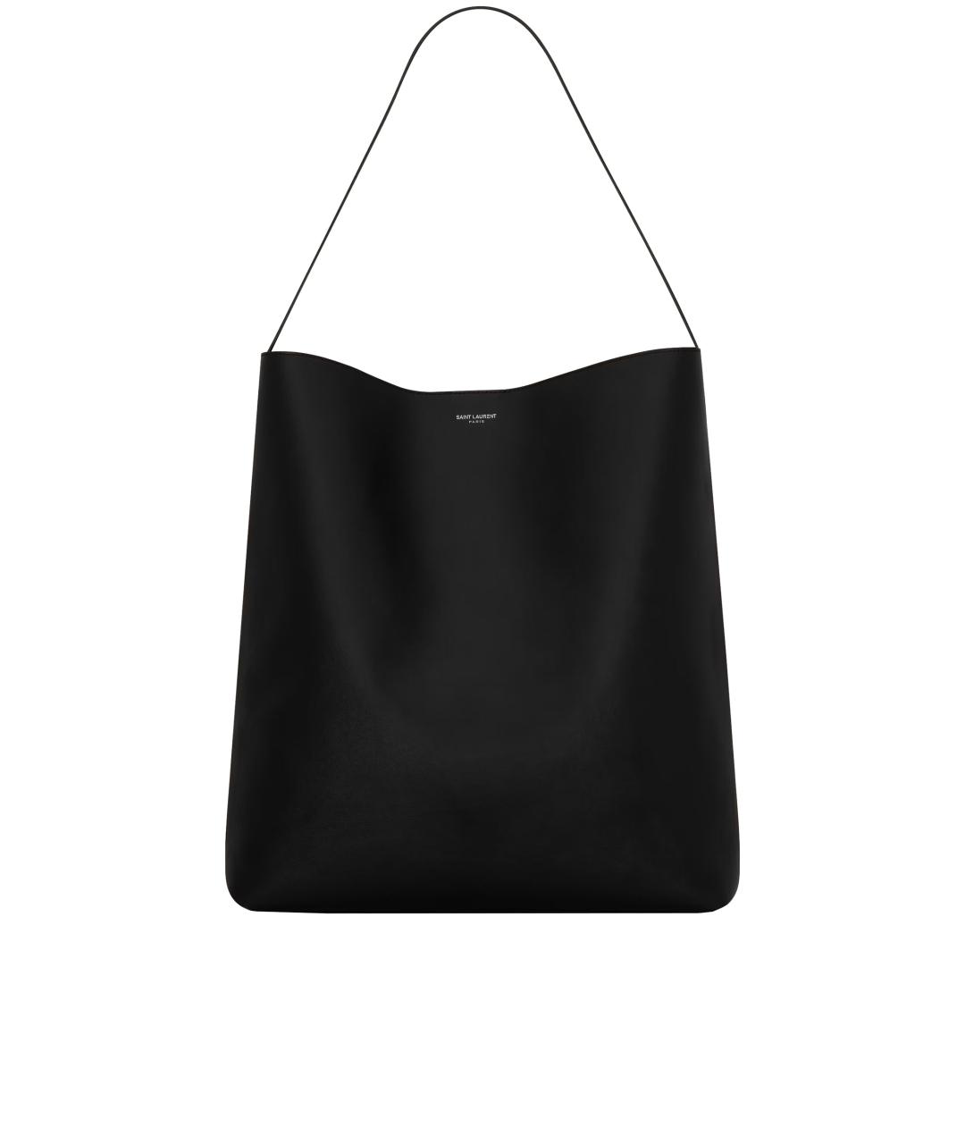 SAINT LAURENT Черная кожаная сумка на плечо, фото 1