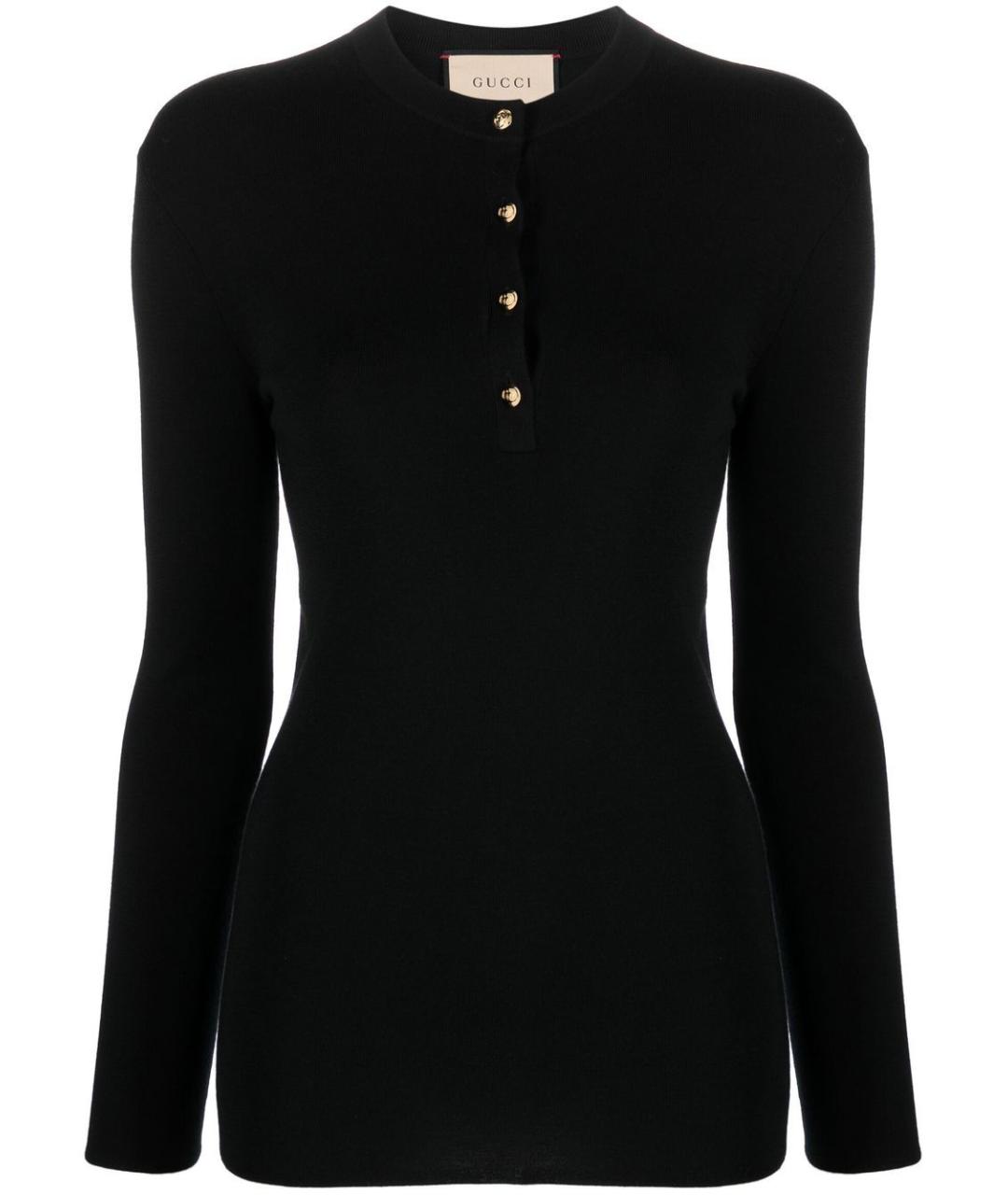 GUCCI Черный кожаный джемпер / свитер, фото 1