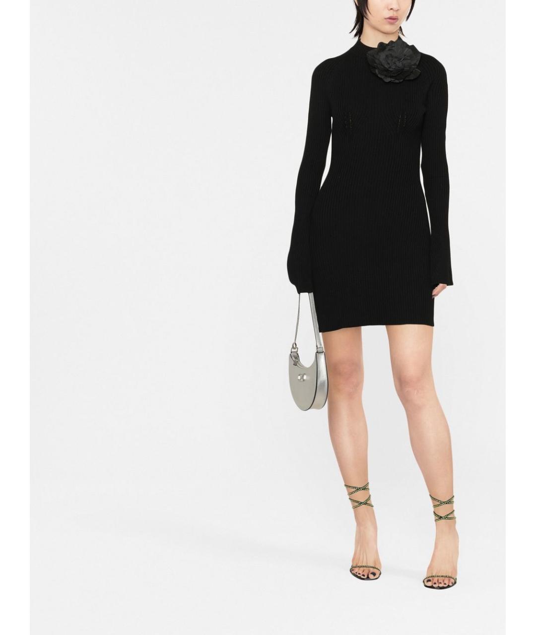 BLUMARINE Черное шерстяное повседневное платье, фото 3