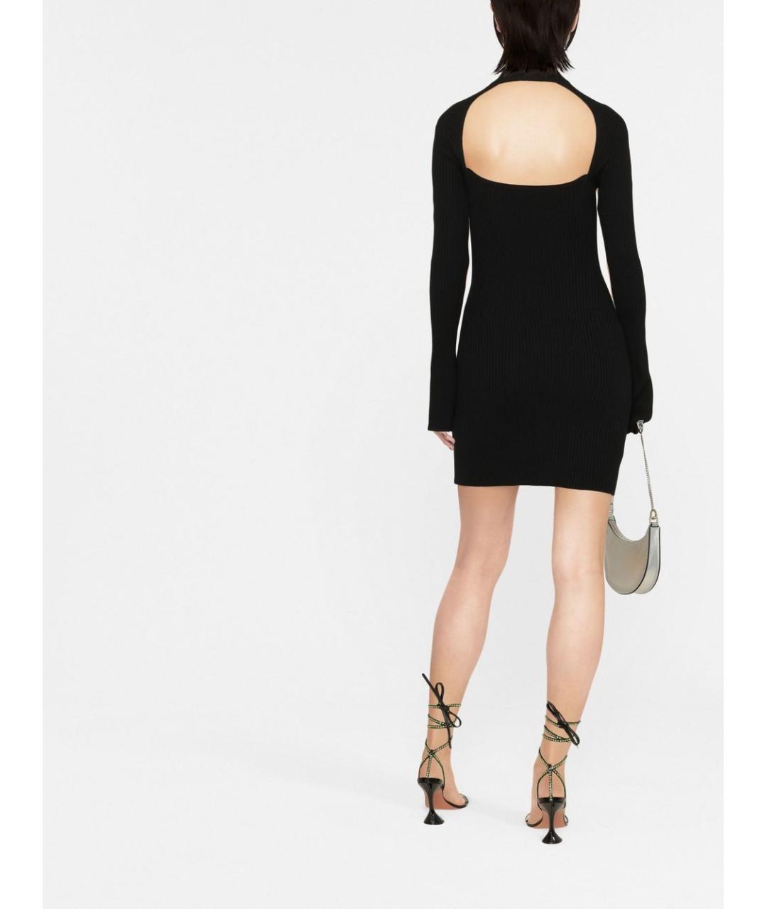 BLUMARINE Черное шерстяное повседневное платье, фото 4