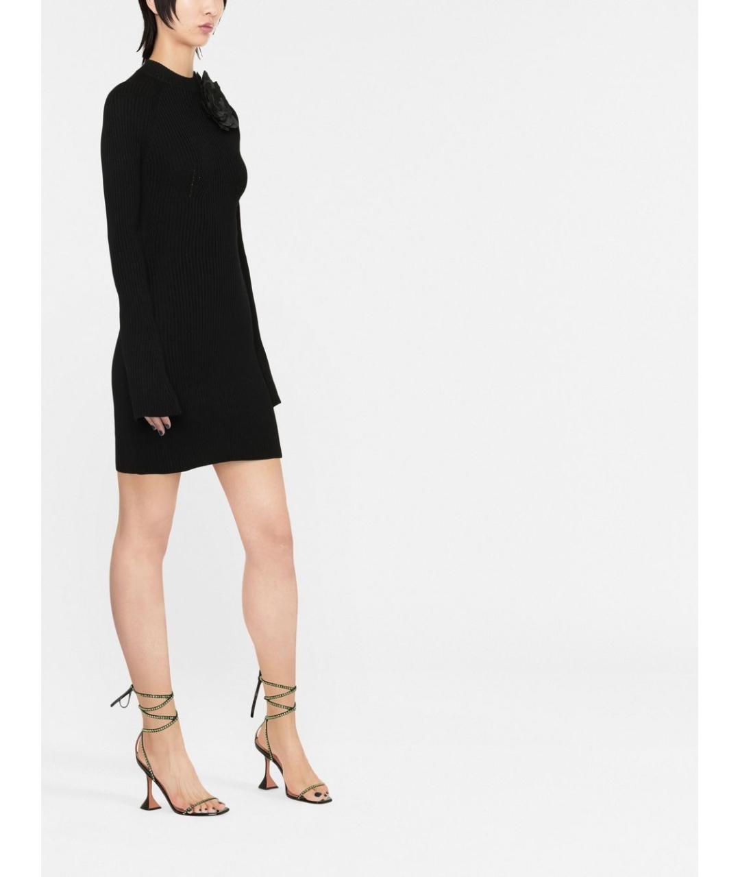 BLUMARINE Черное шерстяное повседневное платье, фото 2