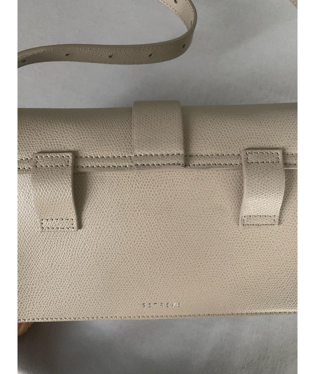 SENREVE Бежевая кожаная сумка через плечо, фото 3