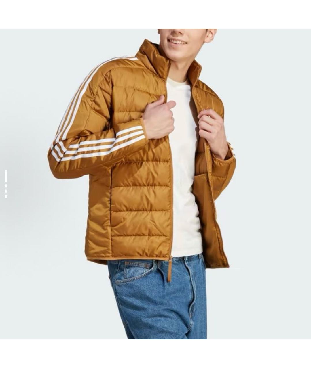 ADIDAS Горчичная полиэстеровая куртка, фото 2