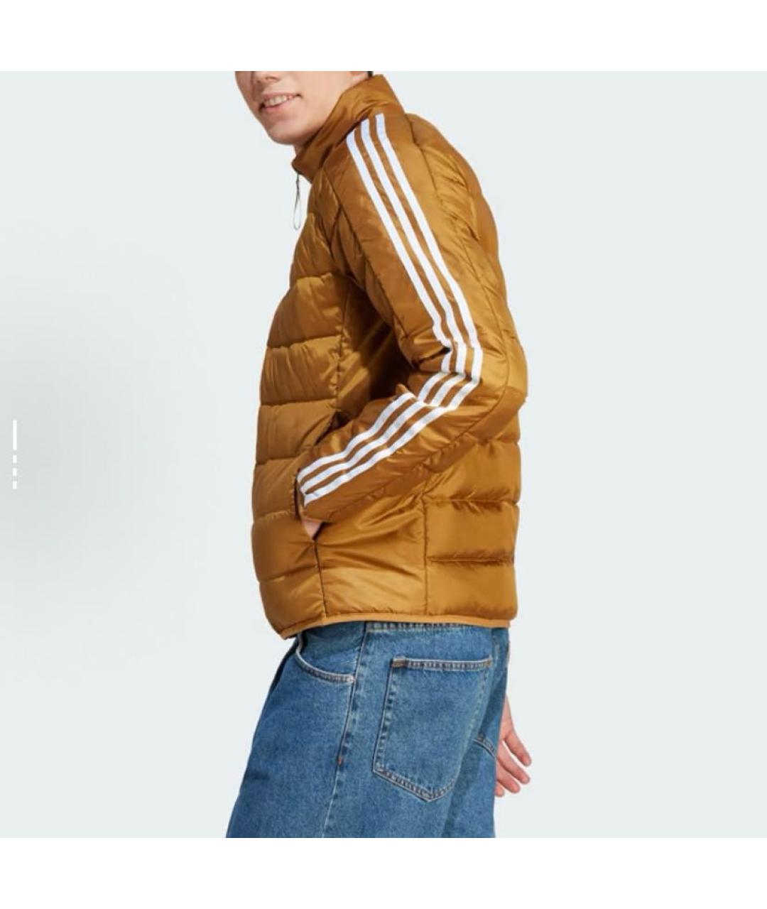 ADIDAS Горчичная полиэстеровая куртка, фото 5
