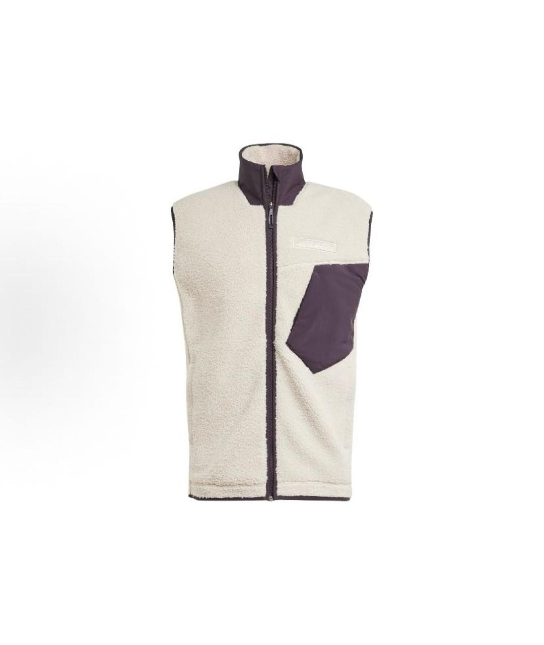 ADIDAS Бежевый полиэстеровый жилет, фото 5