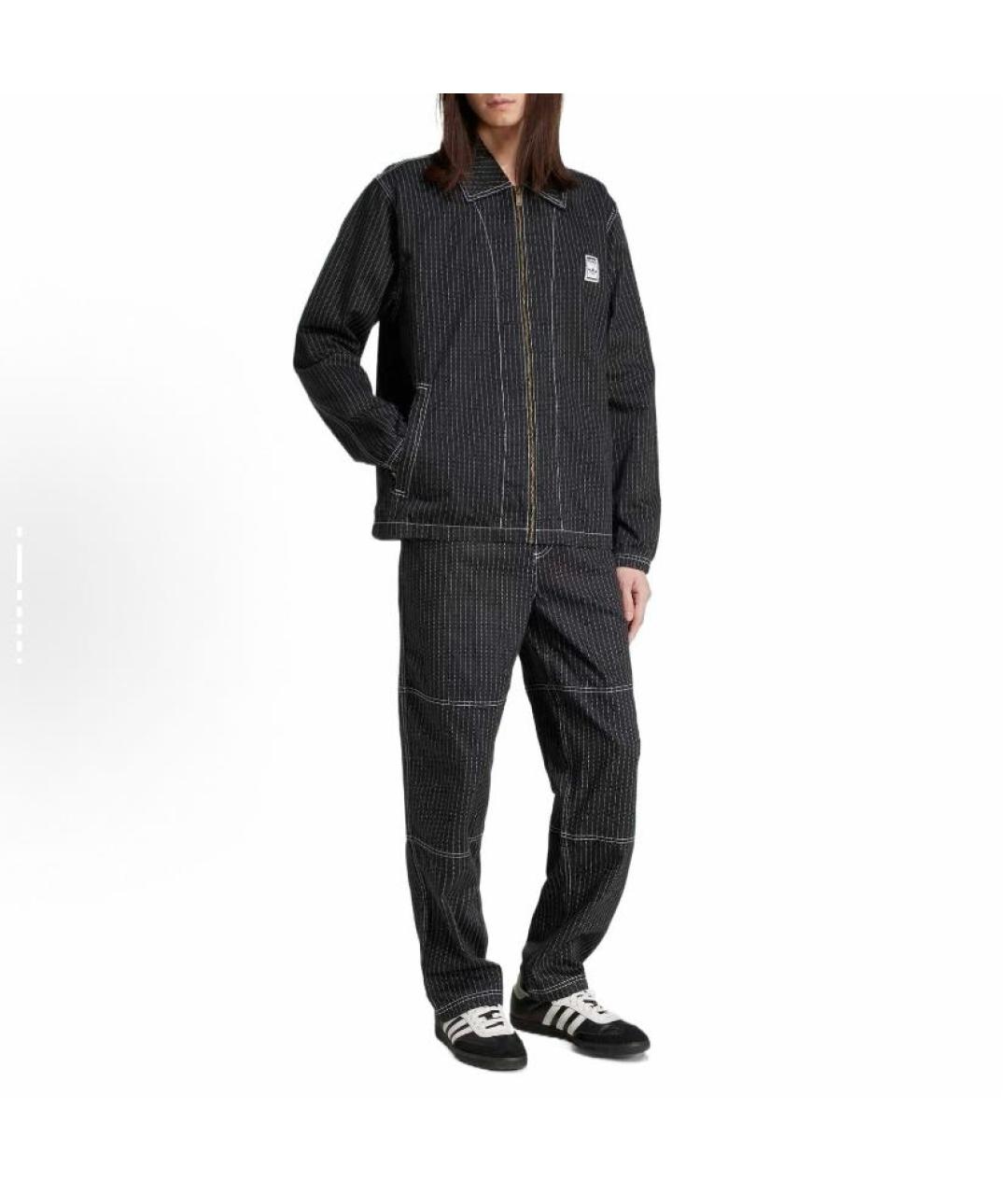 ADIDAS Черная хлопковая куртка, фото 4
