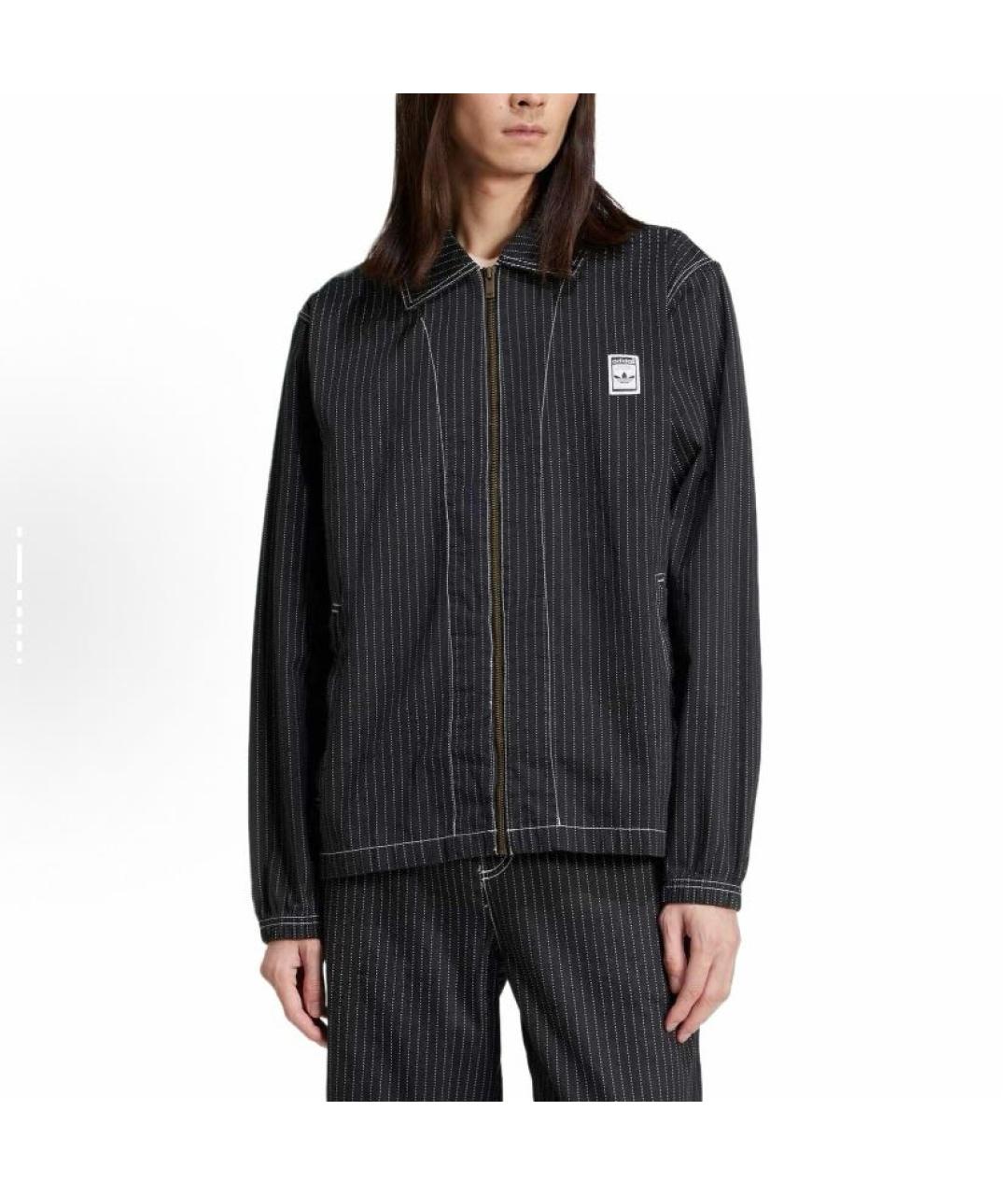 ADIDAS Черная хлопковая куртка, фото 2