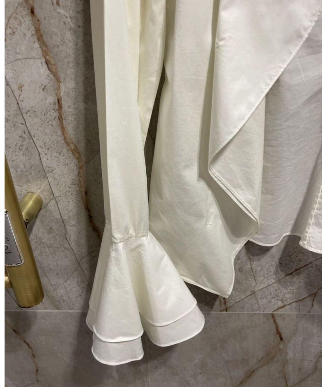 RALPH LAUREN Белая хлопко-эластановая рубашка, фото 3