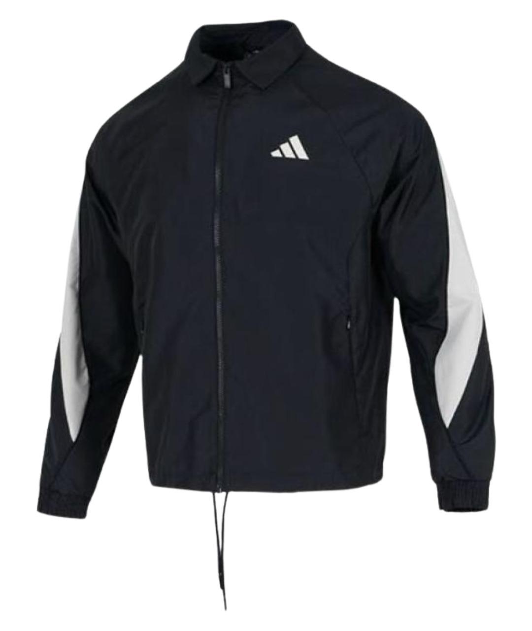 ADIDAS Черная полиэстеровая куртка, фото 1