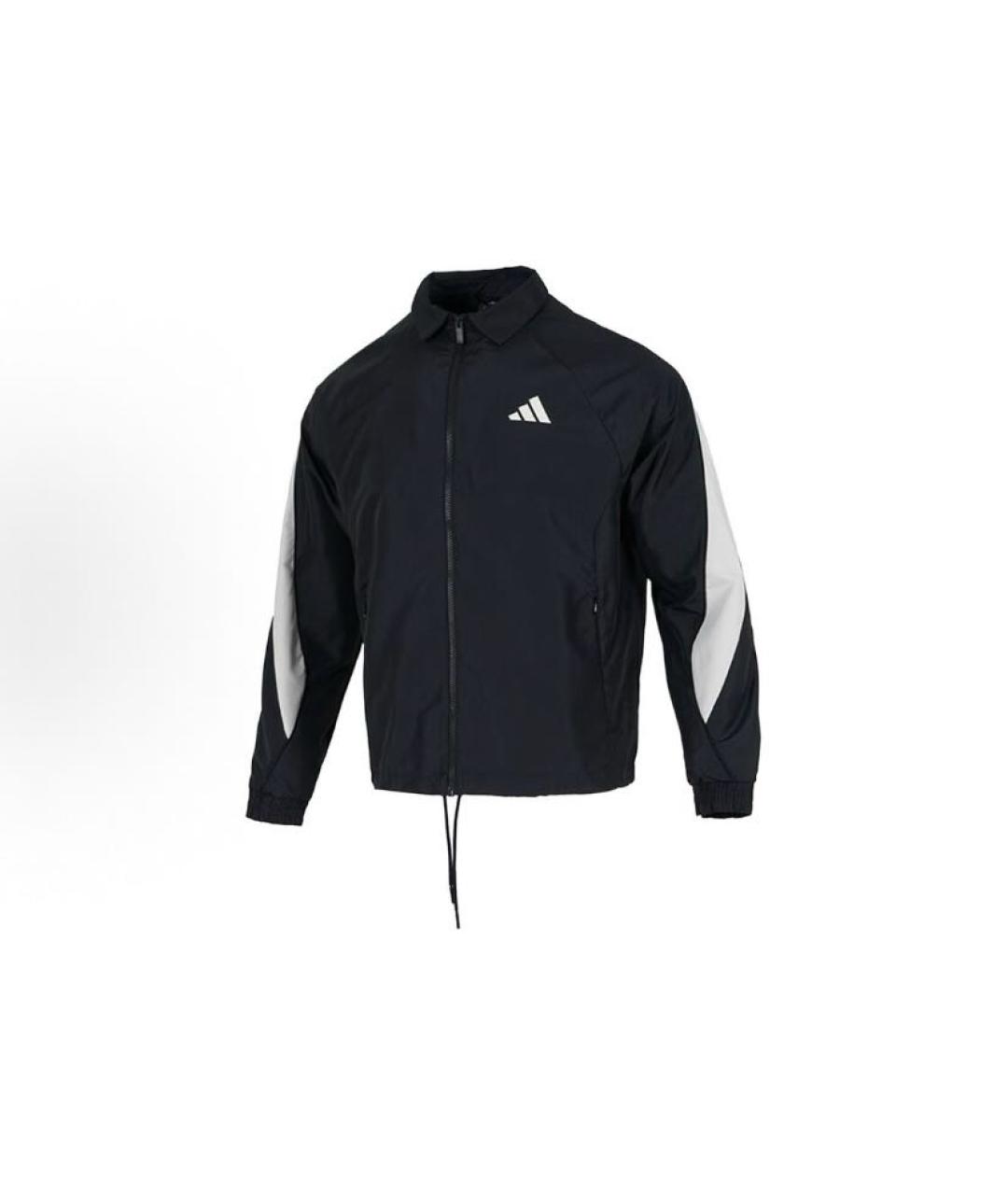 ADIDAS Черная полиэстеровая куртка, фото 3