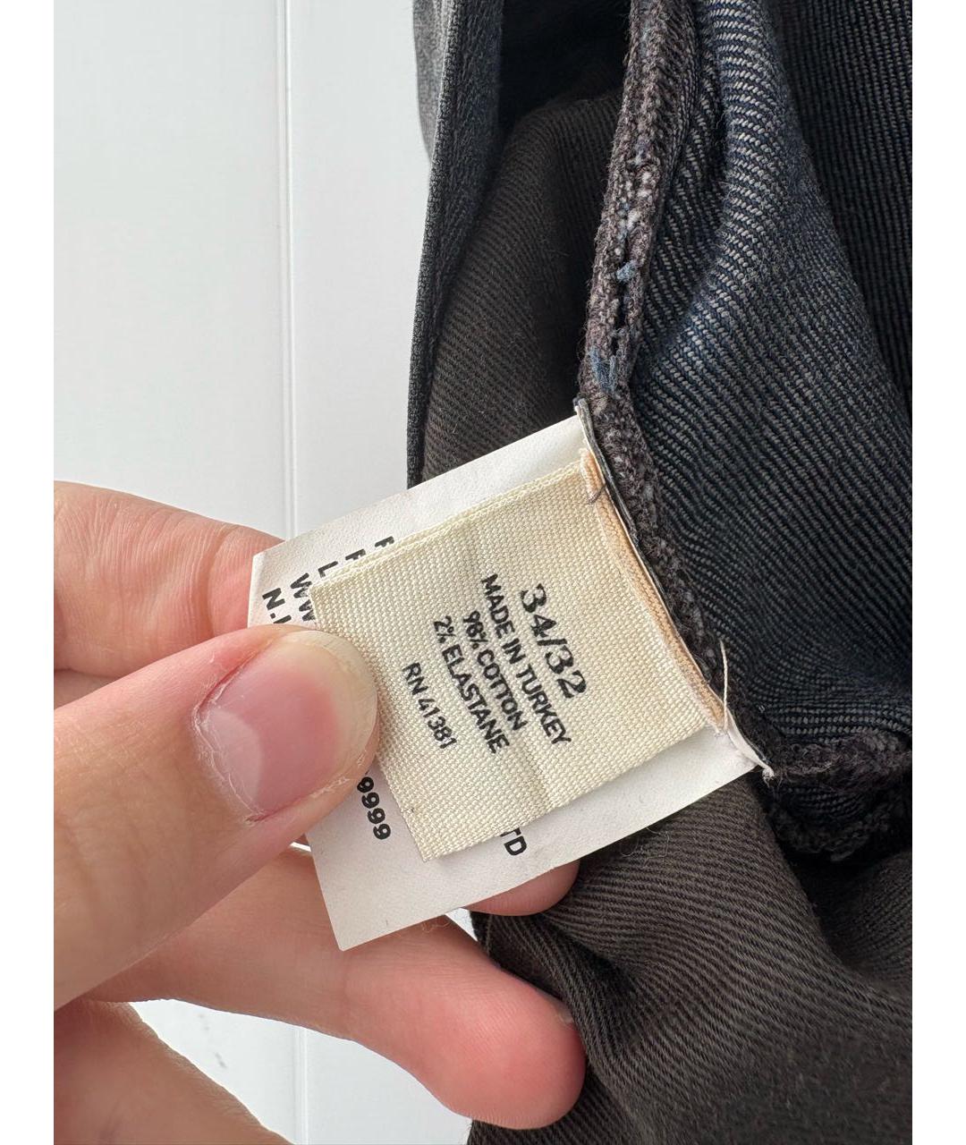 POLO RALPH LAUREN Черные хлопко-эластановые джинсы скинни, фото 5