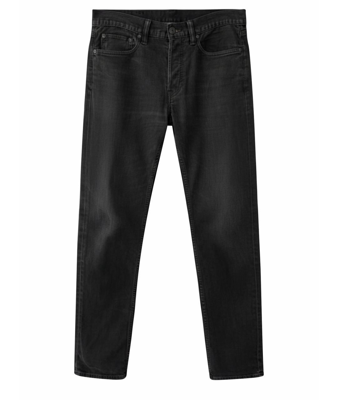 POLO RALPH LAUREN Черные хлопко-эластановые джинсы скинни, фото 1