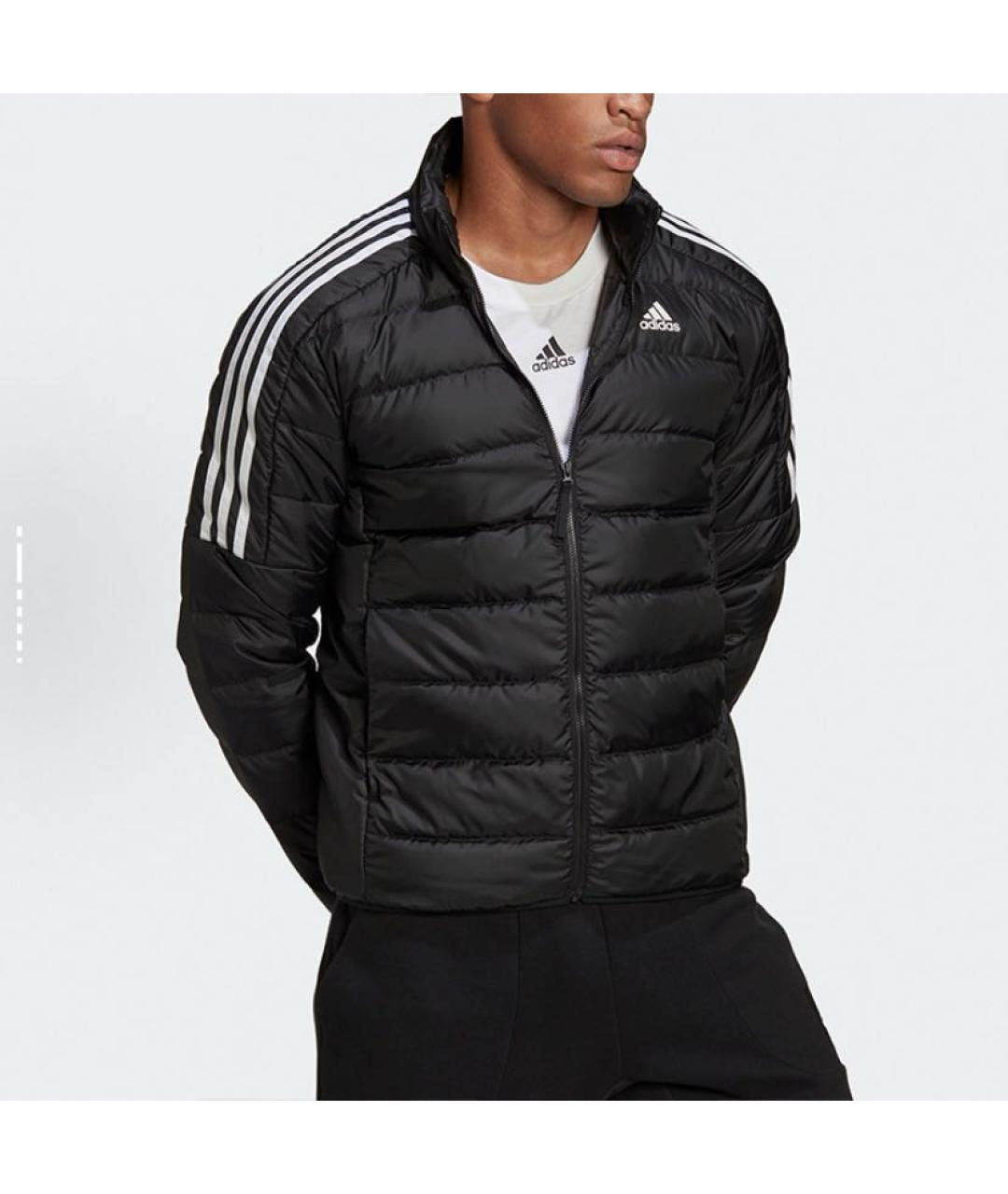 ADIDAS Черная полиэстеровая куртка, фото 5
