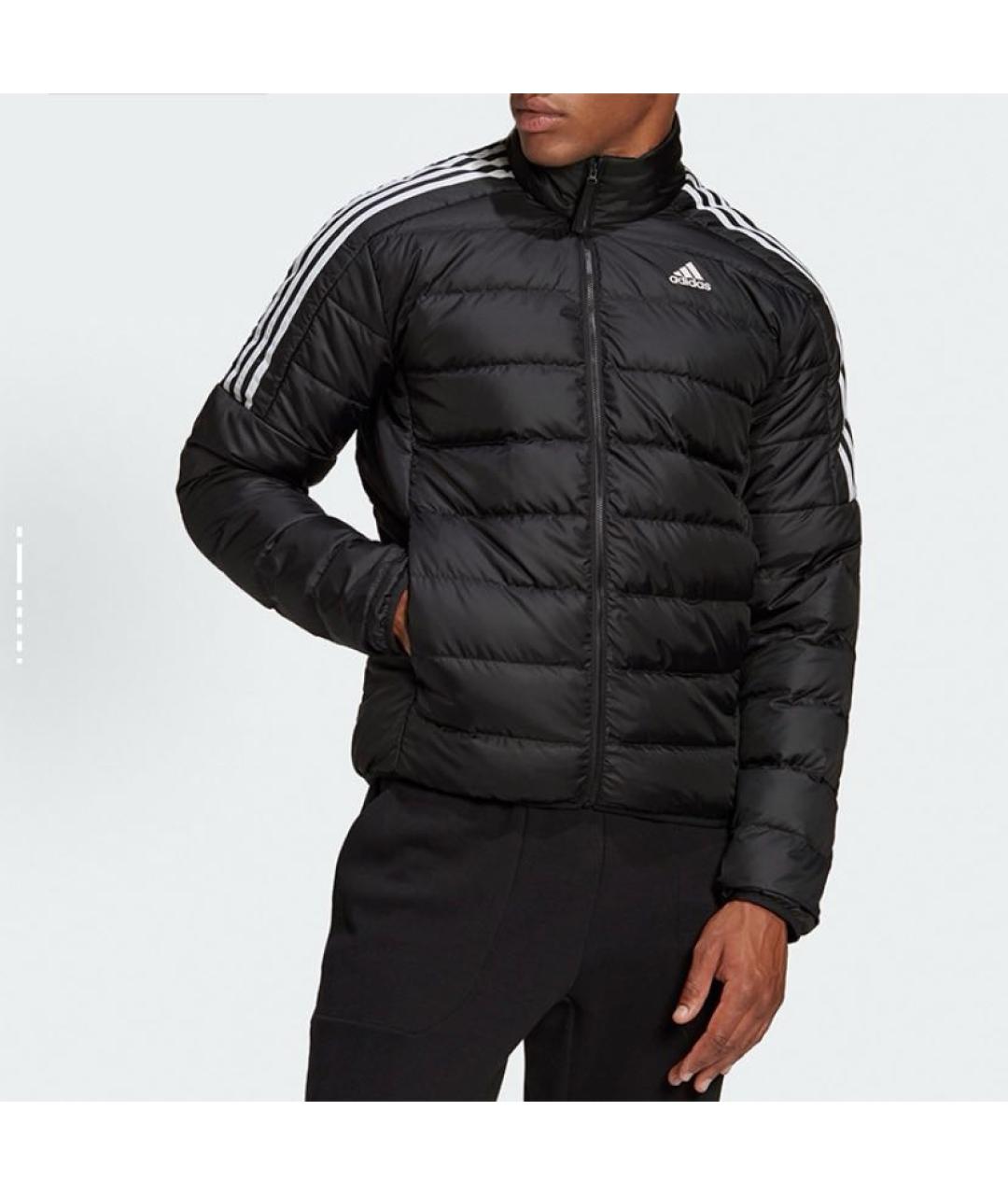 ADIDAS Черная полиэстеровая куртка, фото 3